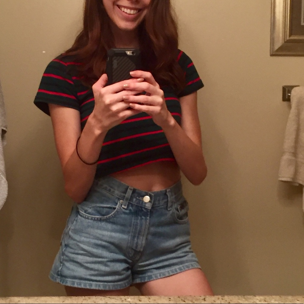 Vintage High Waisted Jean Shorts LEI SZ 1